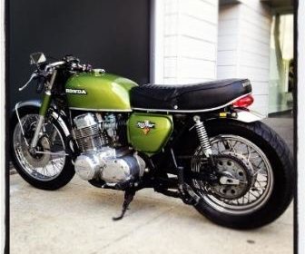 A photo of cafe racer motorcycle